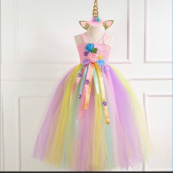 knee length dresses for ladies Unicorn Rainbow Party Dress Colorful With Wings – 1lovebaby